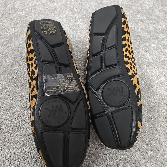 Michael Kors Fulton Leopard Print 100% Calf Hair Moccasin Loafer Flat Size 6.5 - Picture 7 of 10